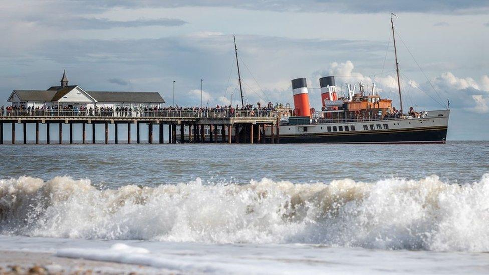 PS Waverley at Southwold Pier in 2022