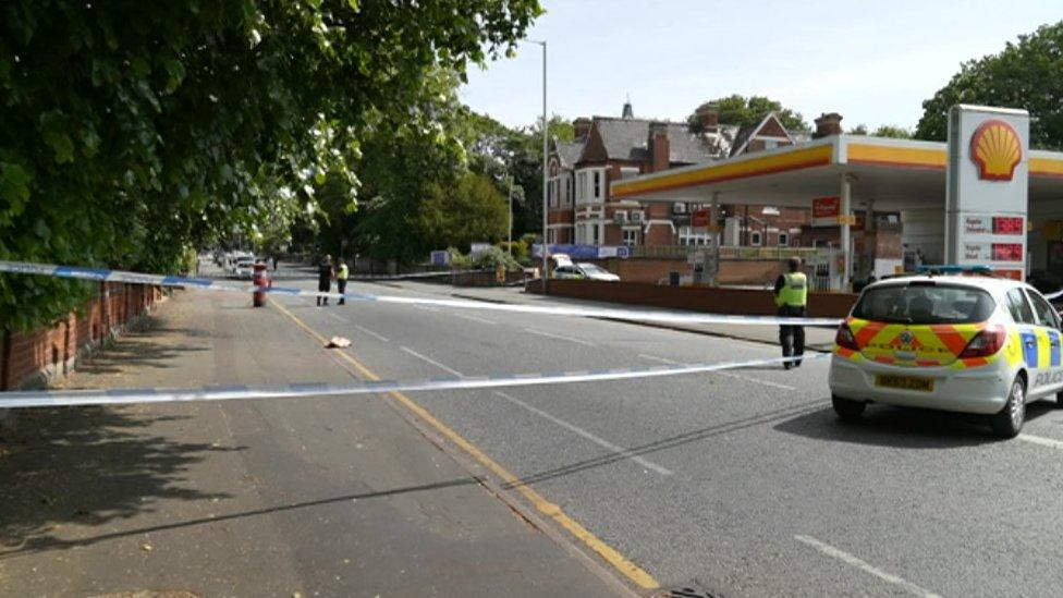 A cordon between Haden Hill and Clark Road in Wolverhampton