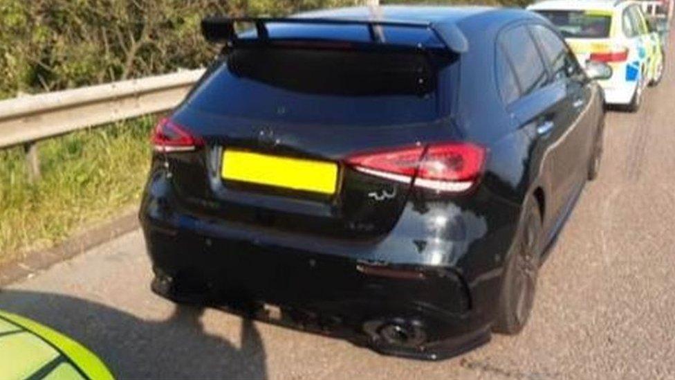 Mercedes AMG A35 seized by police