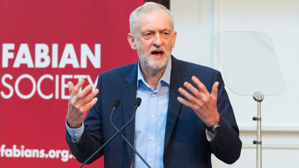 Jeremy Corbyn at the Fabian Society