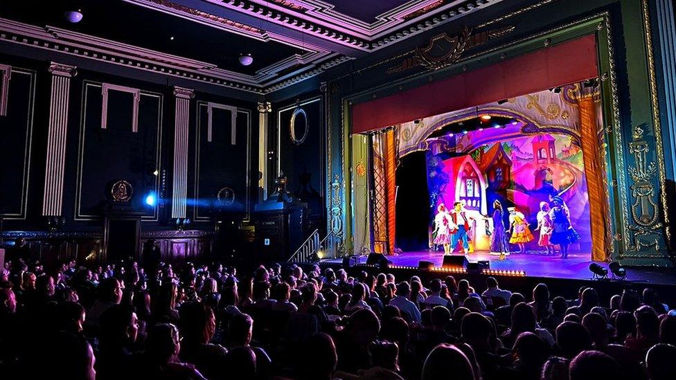 Inside Epstein Theatre during a show