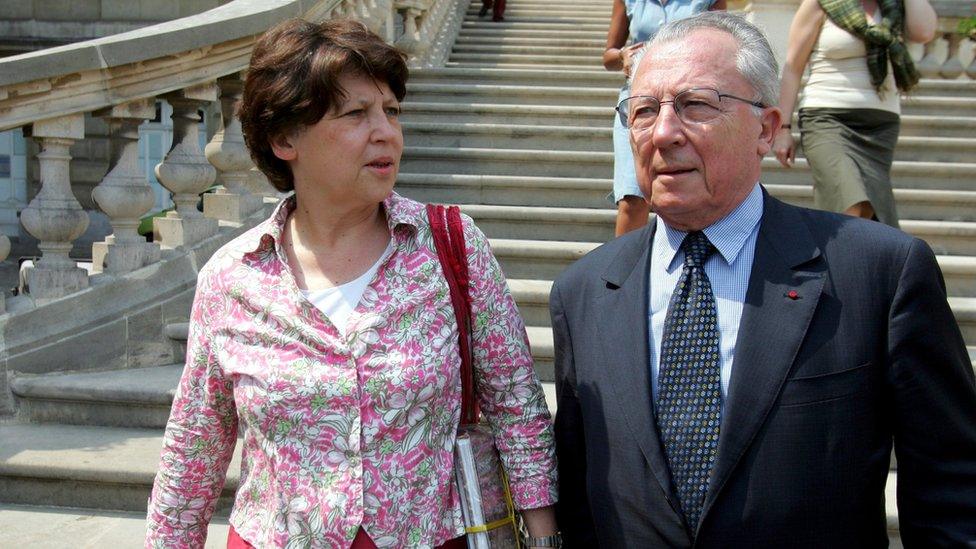 Jacques Delors with his daughter Martine Aubry