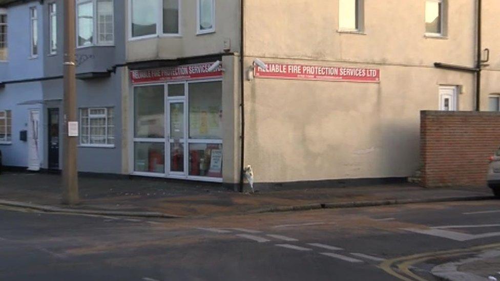 Flowers have been left near the scene of the fatal crash in Leigh-on-Sea