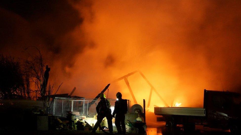 Biggleswade barn fire