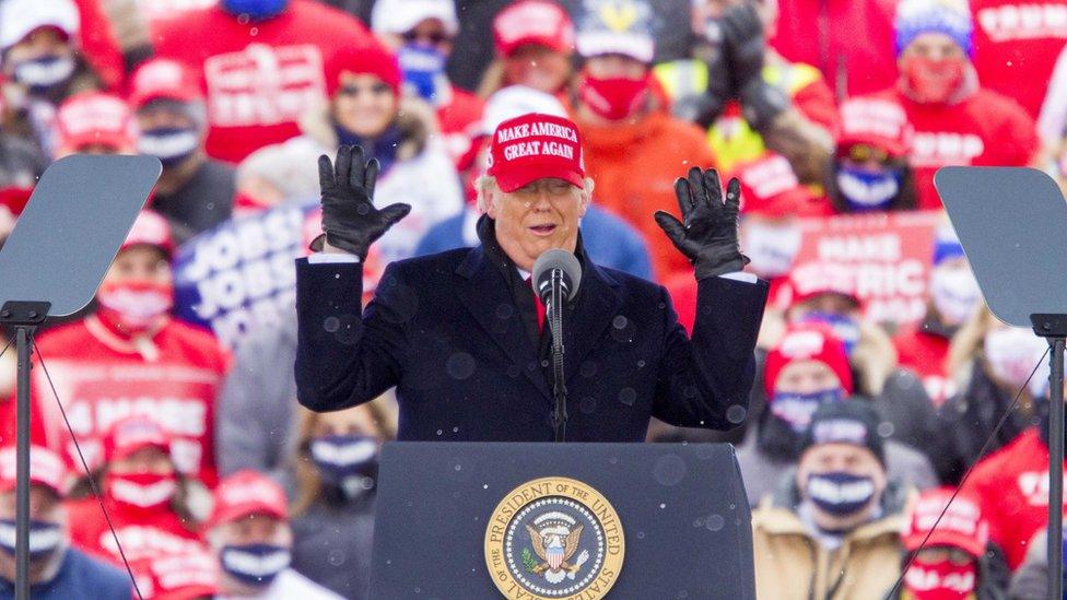 Donald Trump in Michigan ahead of the election