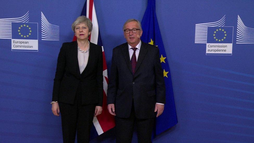 Theresa May and Jean-Claude Juncker