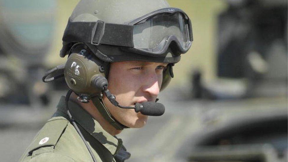 Prince William in his pilot's uniform