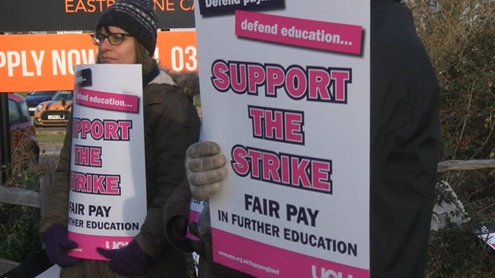 UCU strike action in East Sussex