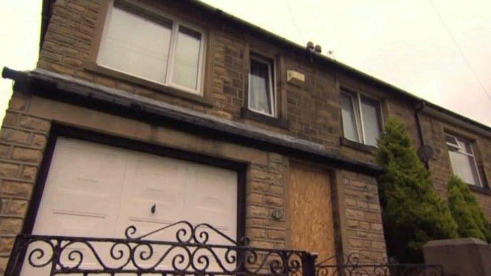 The family home in Rudding Street, Huddersfield