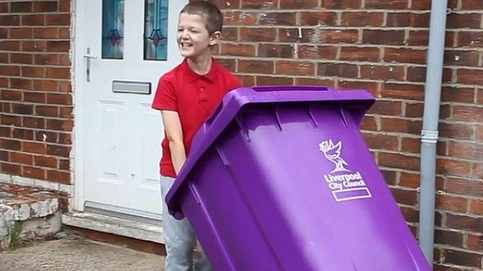 David Geelan and his Liverpool bin