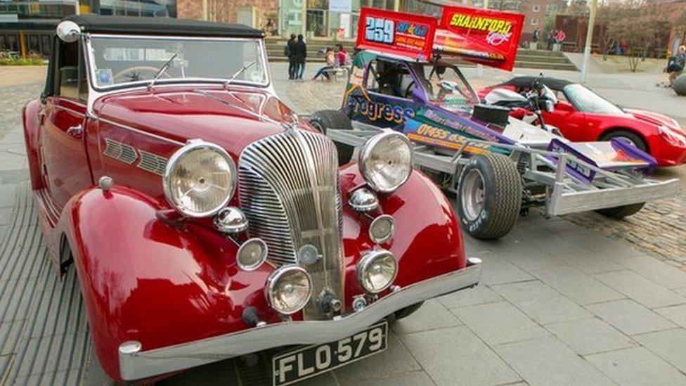 A mixture of classic and racing cars