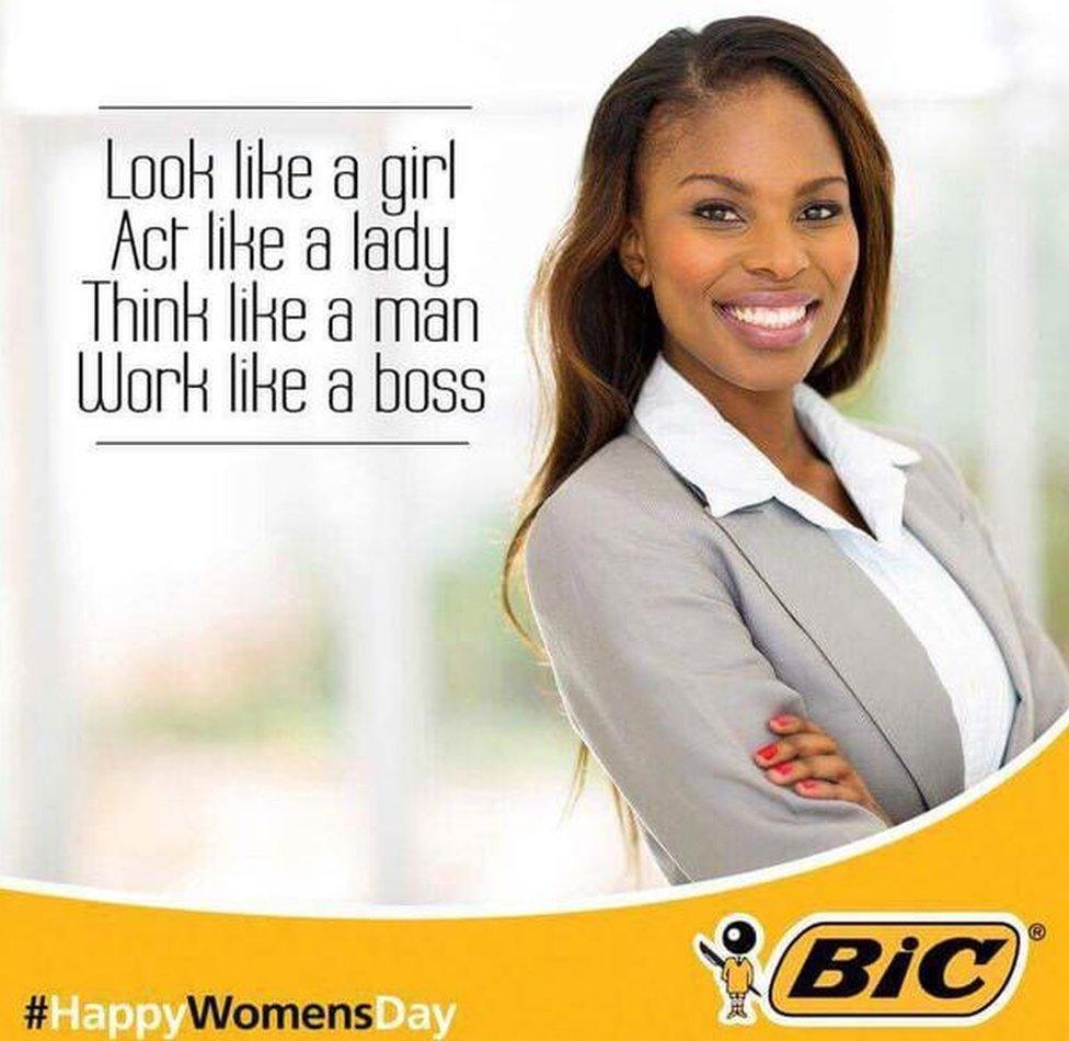 Advert for Bic South Africa that drew criticism online - August 9 2015