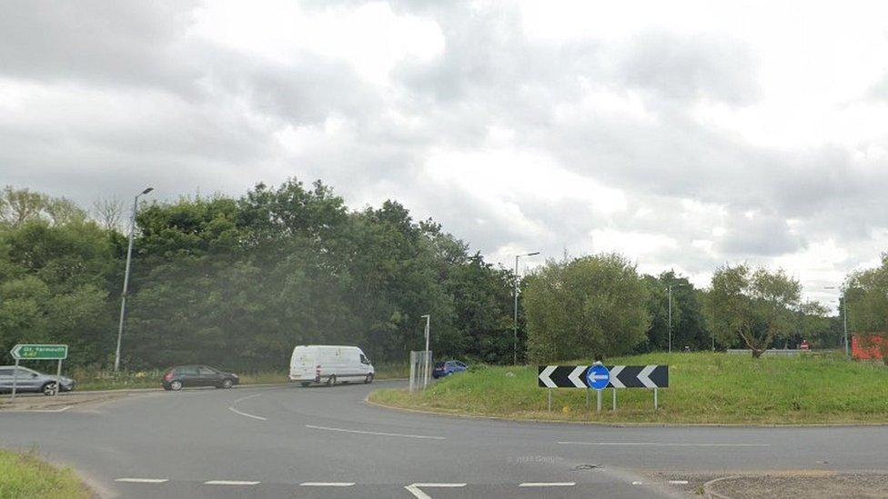 A47 Acle roundabout, Norfolk