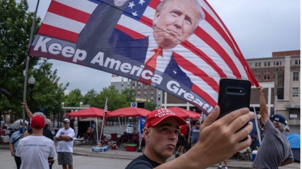 Trump supporters in Tulsa