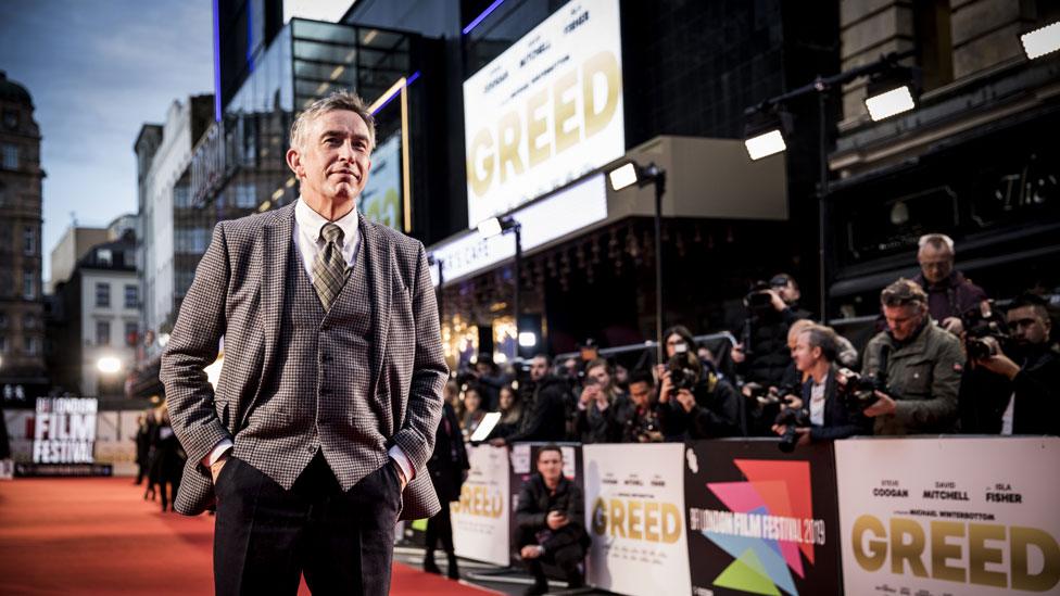 Steve Coogan at the London Film Festival premiere of Greed