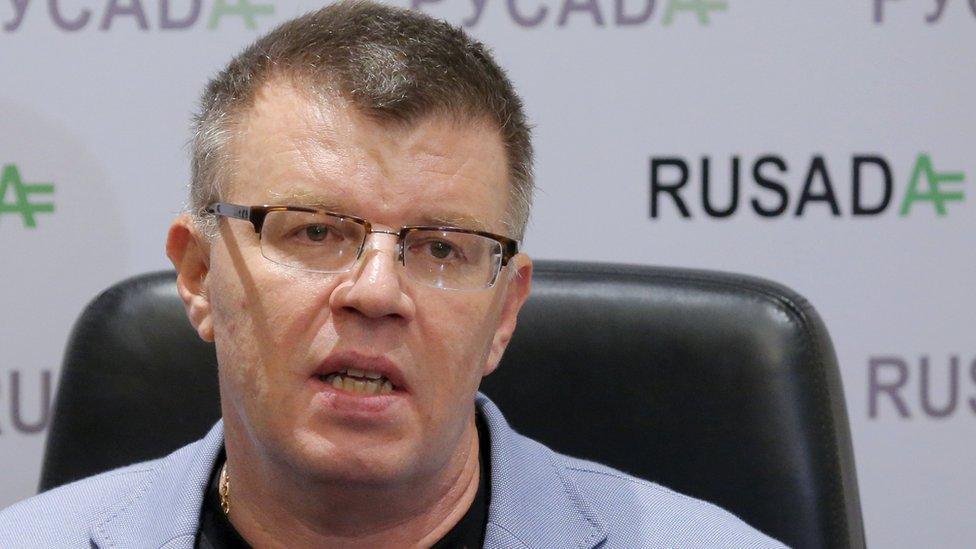 Head of the Russian Anti-Doping Agency Nikita Kamaev speaks during a news conference in Moscow, Russia, on 10 November 2015