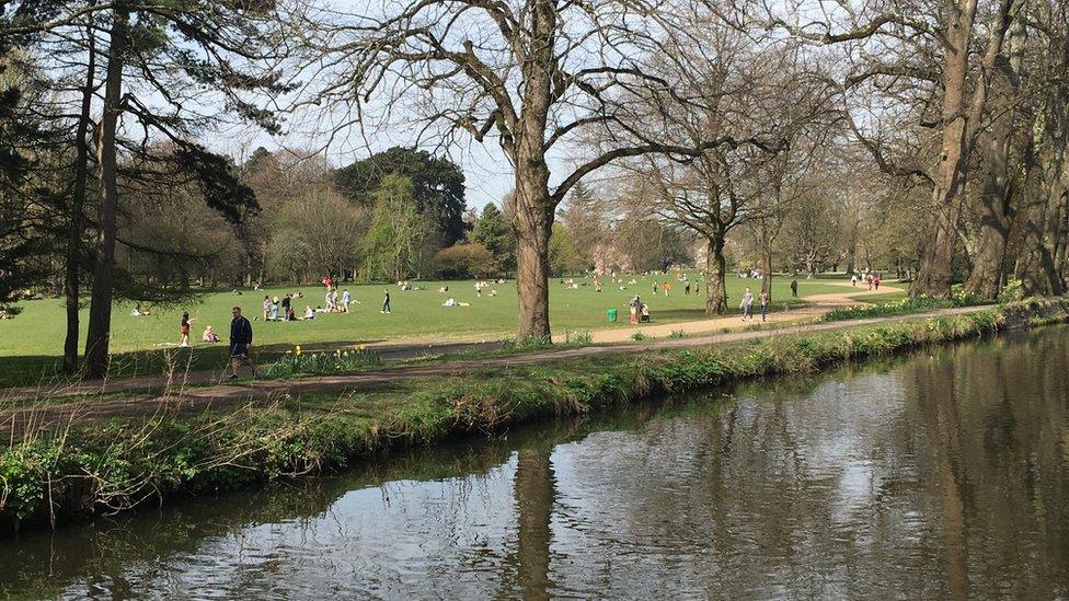 Bute Park in Cardiff on Tuesday