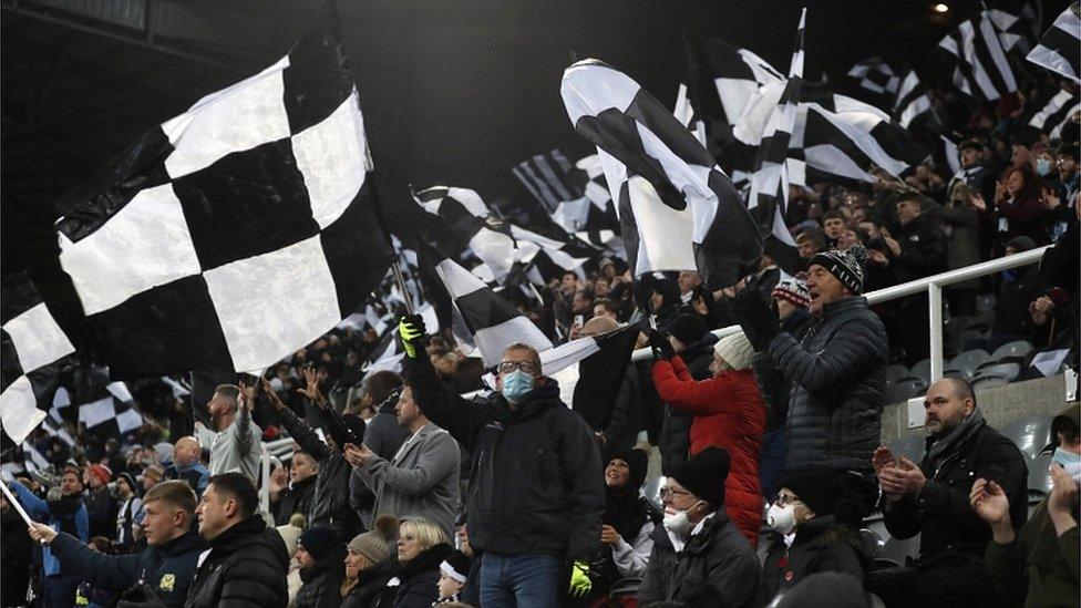 Newcastle United fans at St James' Park