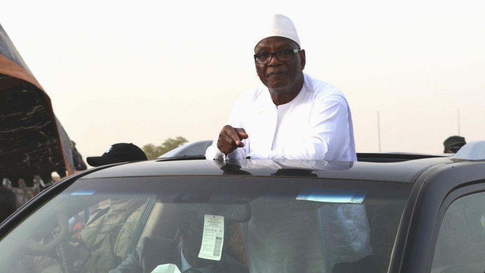 President Ibrahim Boubacar Keita at a rally in Gao - July 2018