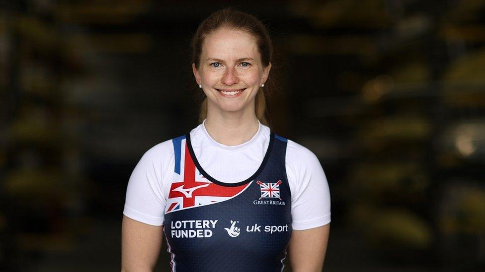 Erin Kennedy in boat shed at Caversham