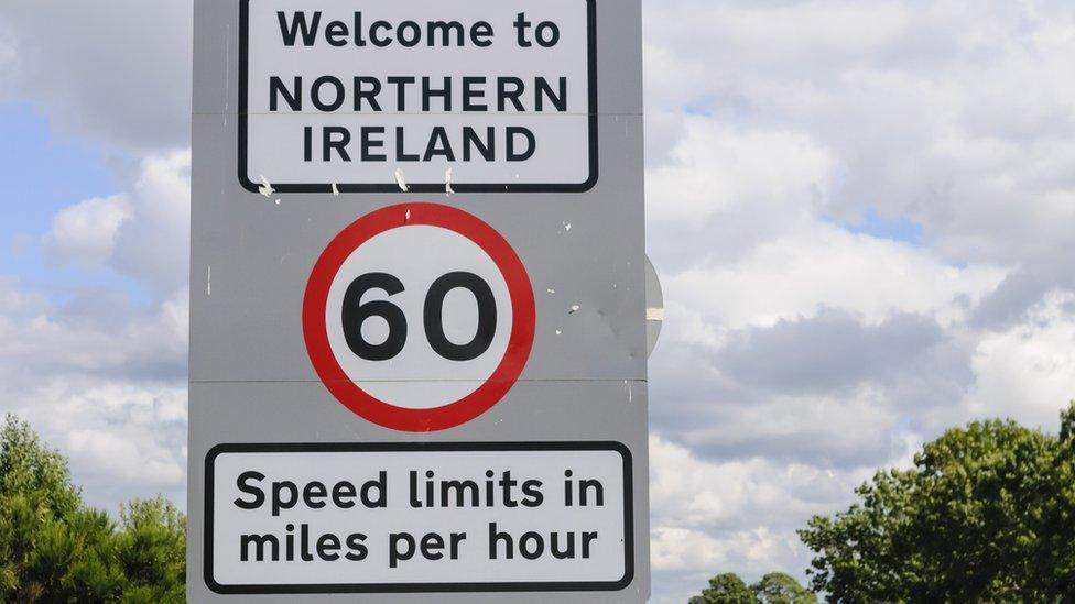 Northern Ireland border signs