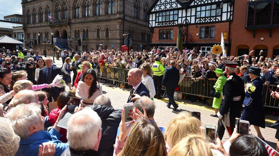 Crowds in Chester