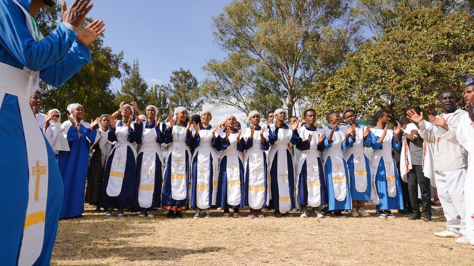 A group of women in religious dress