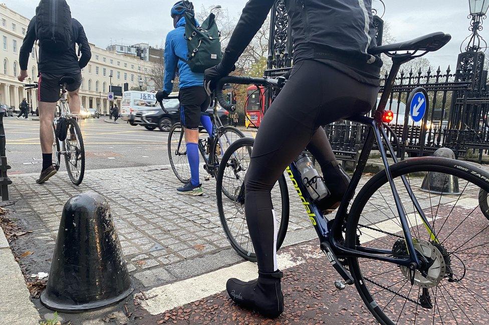 Cyclists near Regents Park