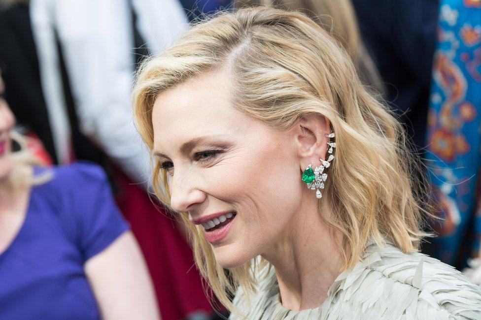 Cate Blanchett on the red carpet in London's Leicester Square