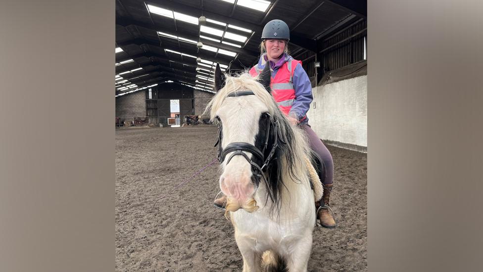 Katie Sarath on her horse Ted