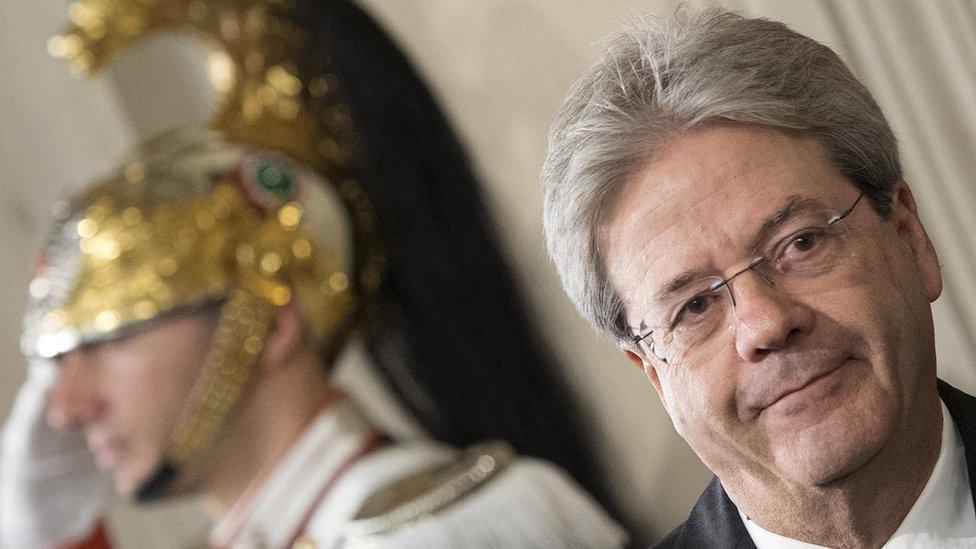 Newly appointed Italy Prime Minister, Paolo Gentiloni speaks after a meeting with Italy President Sergio Mattarella, at the Quirinale Palace in Rome, Italy