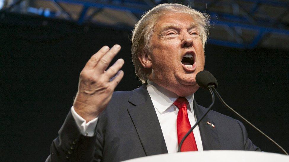 US Republican presidential candidate Donald Trump speaks at a forum in Iowa on 19 September, 2015