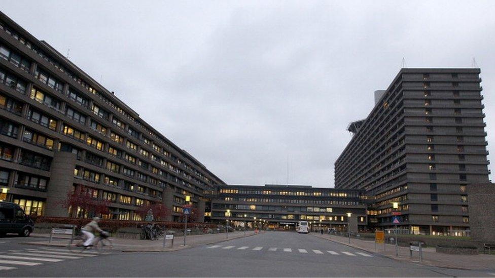 Righospitalet in Denmark is pictured