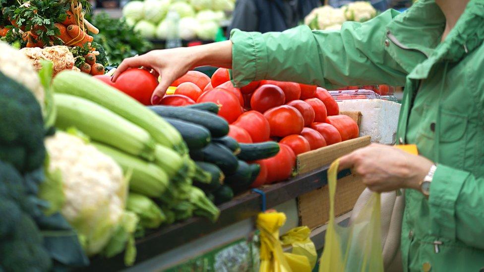 Shopping for vegetables