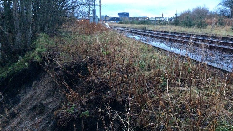 Landslip at Wick