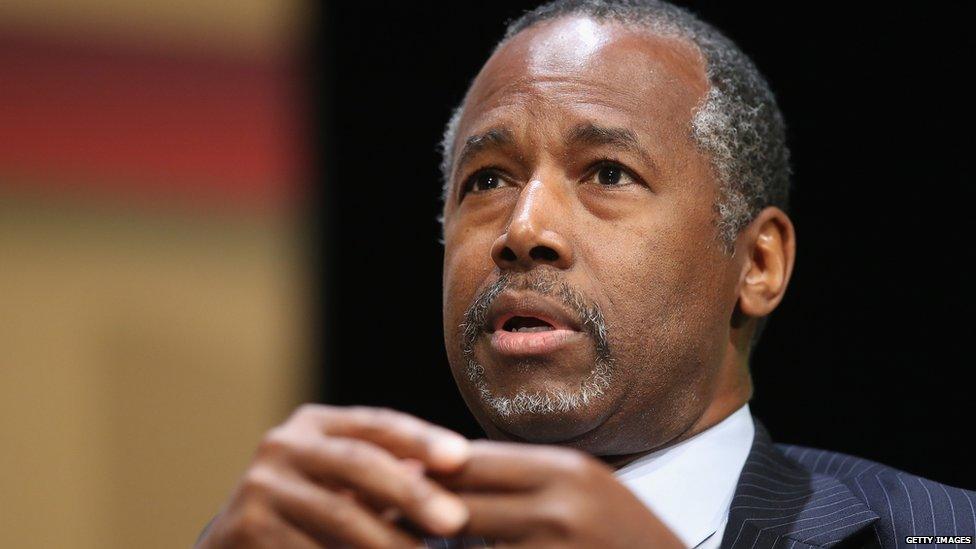 Republican presidential hopeful Ben Carson.