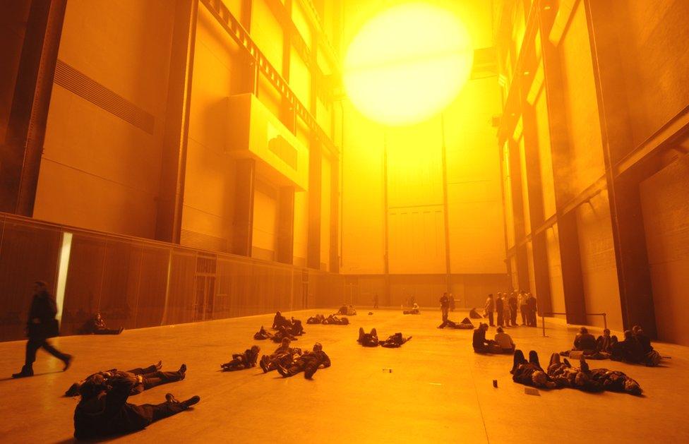 The Weather Project by Olafur Eliasson in the Turbine Hall of The Tate Modern, 2003