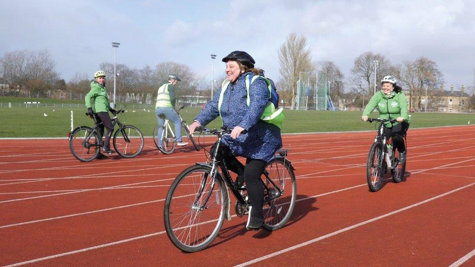 Andrea cycling