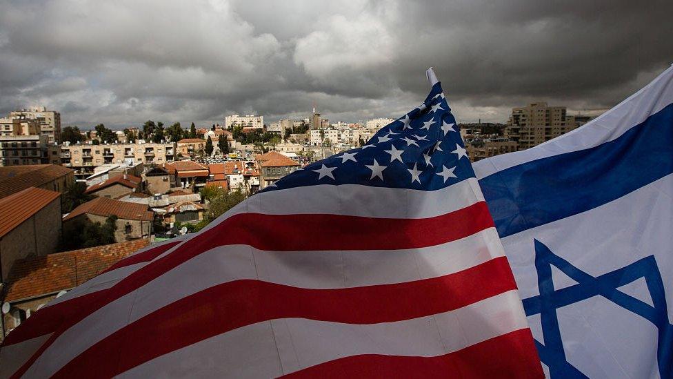 US & Israel flags