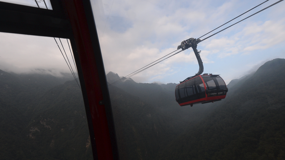 Cable car up Fansipan Mountain, Vietnam, 2016