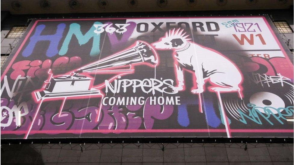 HMV sign