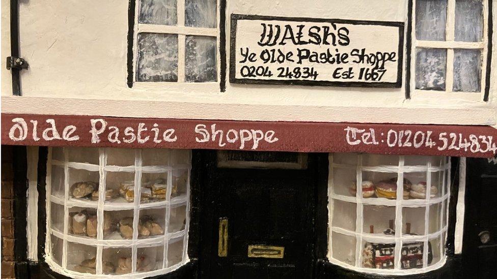 Mrs Medhurst's model of Ye Olde Pastie Shoppe