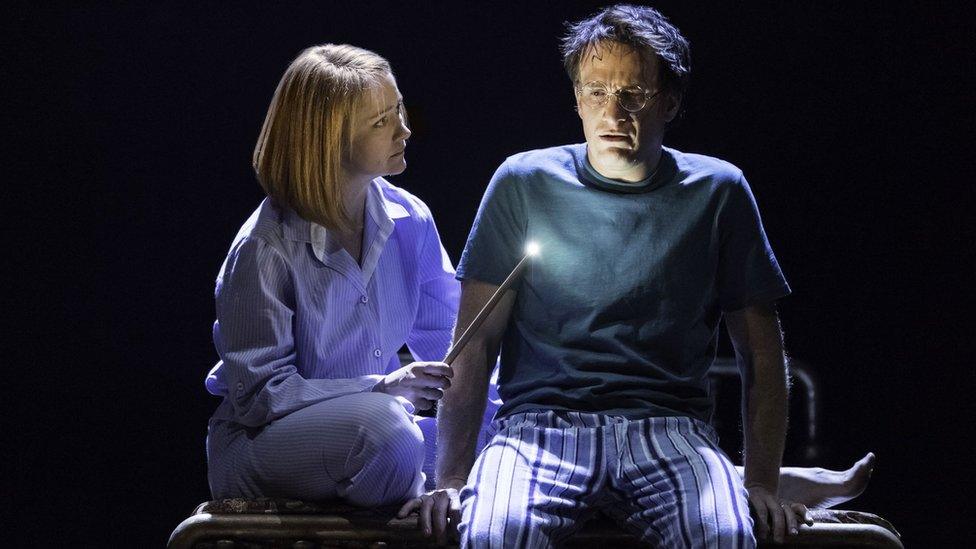 Poppy Miller (Ginny Potter) and Jamie Parker (Harry Potter) in Harry Potter and the Cursed Child