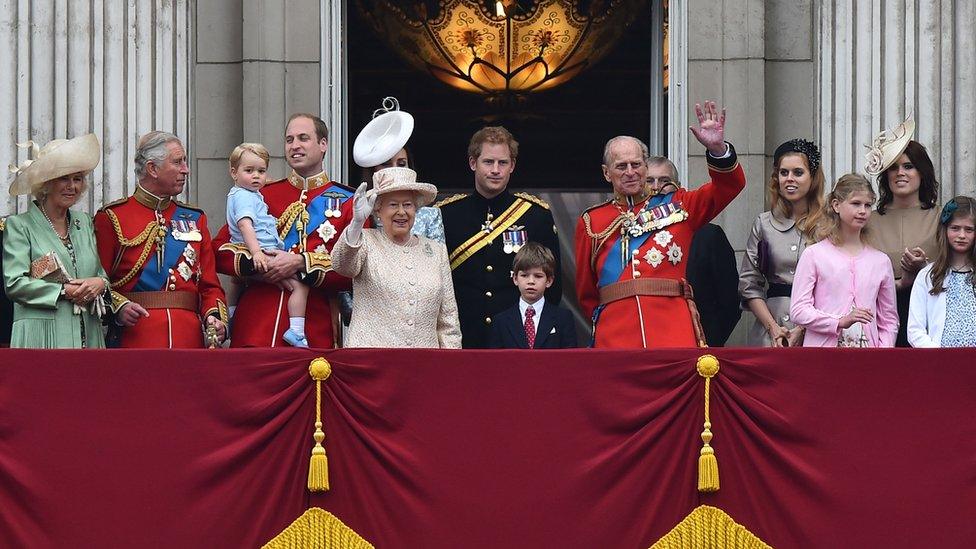 Y Teulu Brenhinol, Trooping The Colour yn 2015