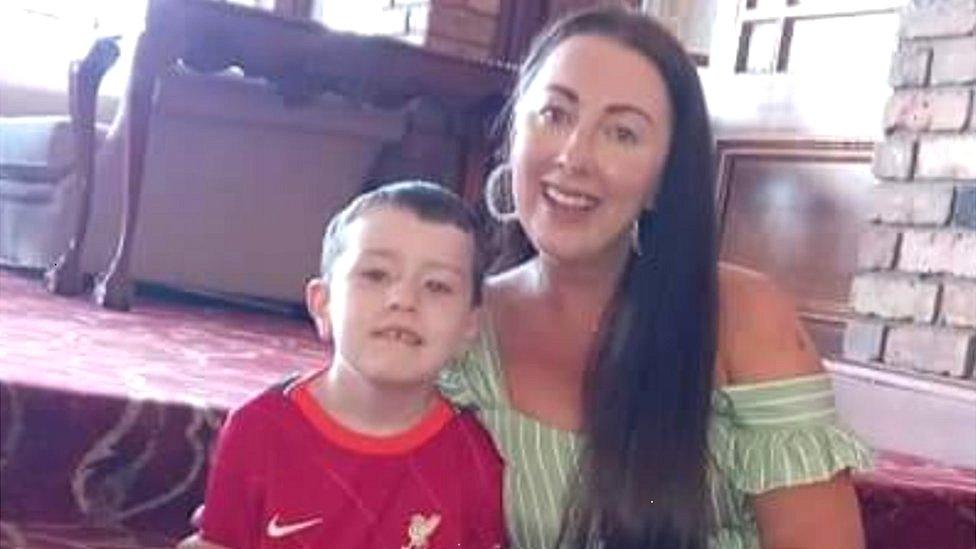 Louise Sadlier and her son Fionn