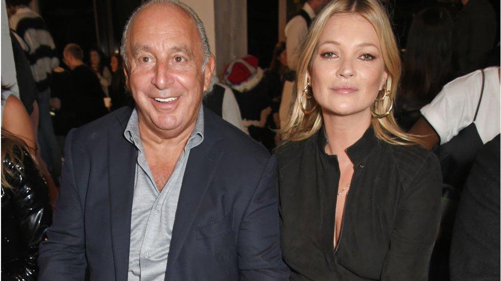 Sir Philip Green and Kate Moss