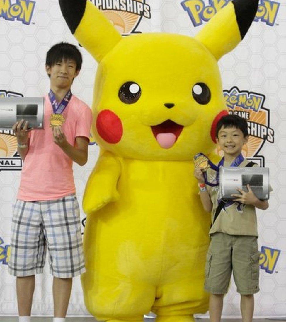 Aaron Zheng and his brother Brendan at the 2011 regional championships in Washington D.C.