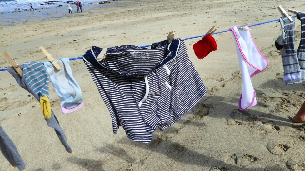 clothes on a line