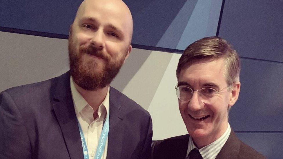 Kyle Pedley and Jacob Rees Mogg