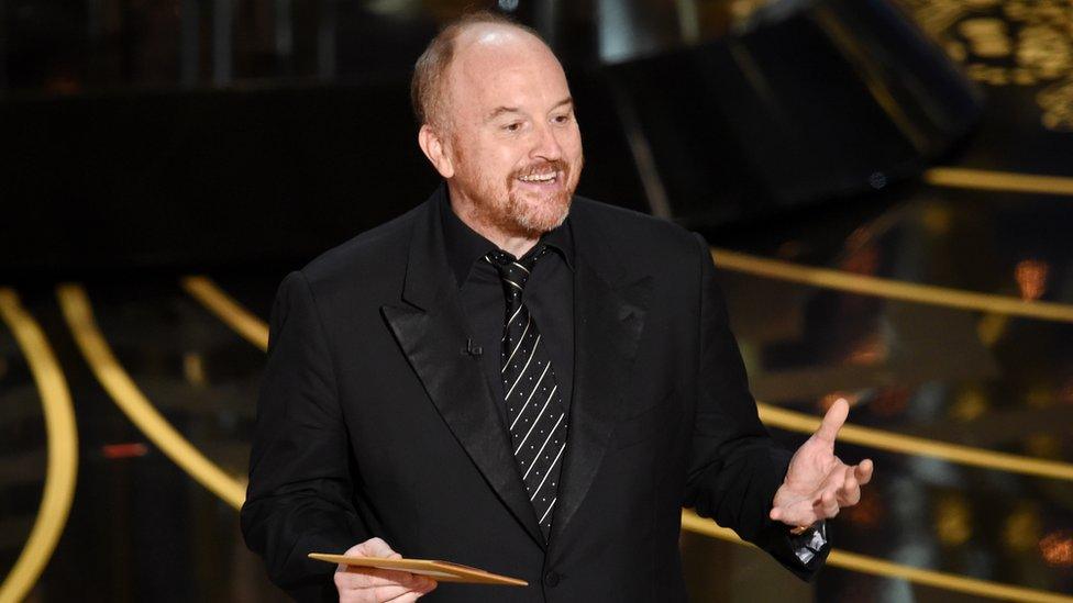 FEBRUARY 28: Actor Louis C.K. speaks onstage during the 88th Annual Academy Awards at the Dolby Theatre on February 28, 2016 in Hollywood, California.